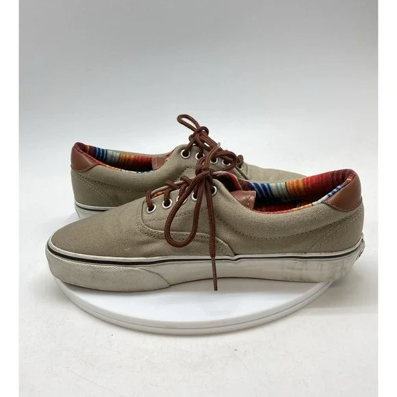 Vans Authentic Era 59 C&L Mens 8 Khaki Skater Canvas TC6D Shoes Sneakers - Picture 7 of 10